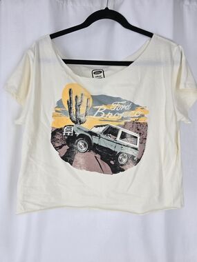 Ford Bronco Graphic Tee - Cream with Multicolor Print